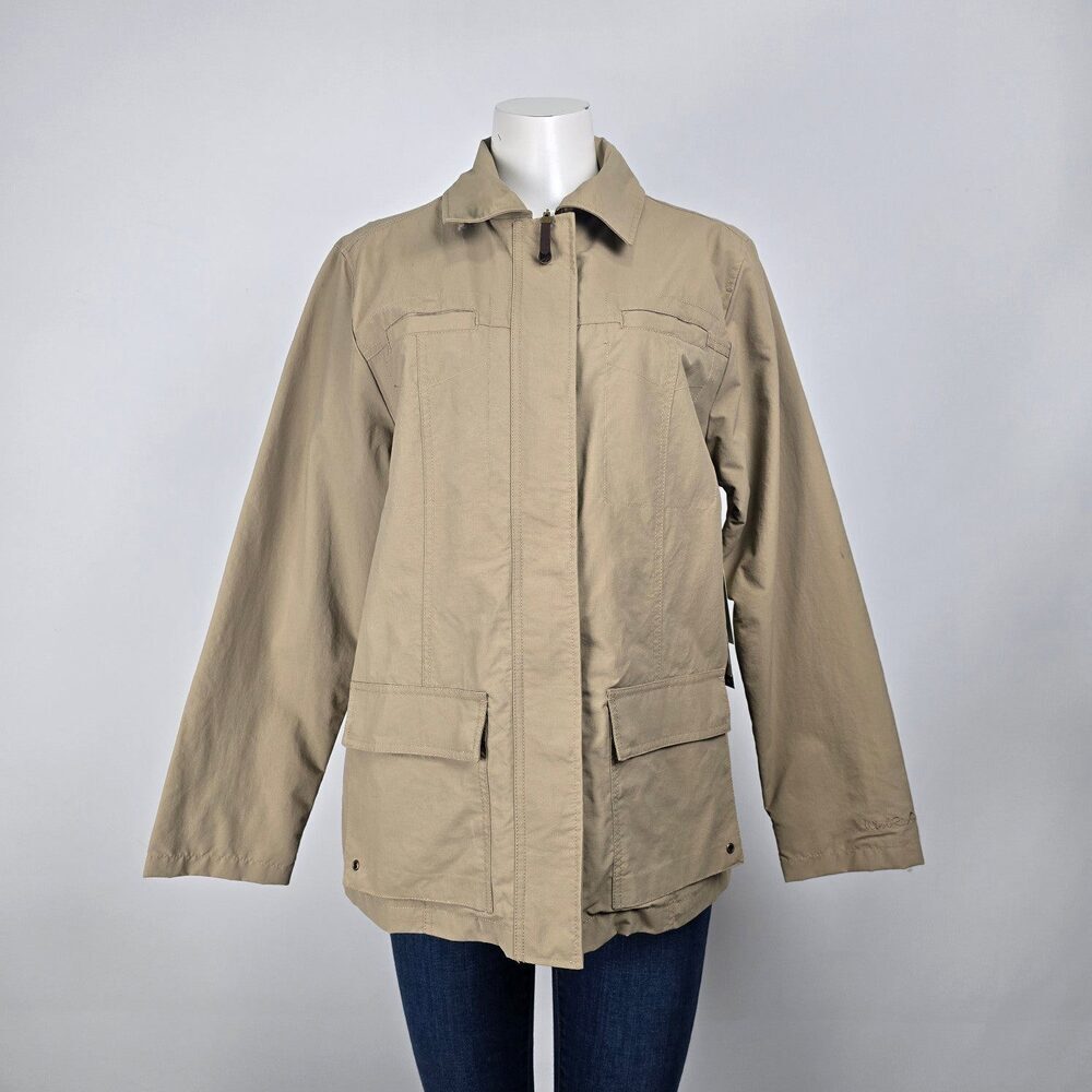 Wind River Brown Zip Up UV Protection Light Jacket Size XL